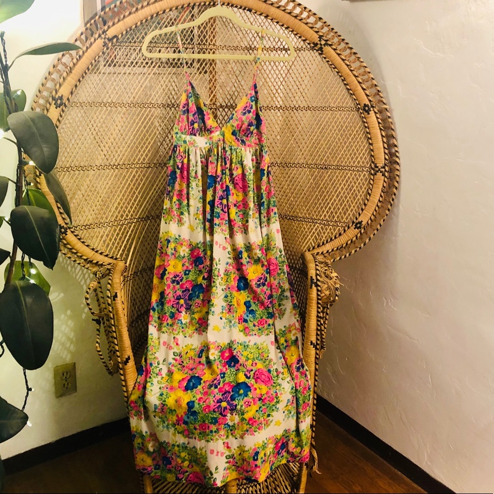 Topshop Petite Floral Maxi Boho Slip Dress